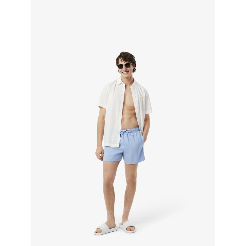 Lacoste Lacoste Heren Zwemshort Effen Blauw