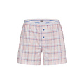 By Louise By Louise Ladies Pajama Set Short Pants Long-Sleeve Blouse Pink Checkered