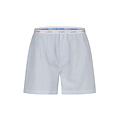 By Louise By Louise Ladies Pajama Set Short Pants Long-Sleeve Blouse Light Blue Striped Seersucker