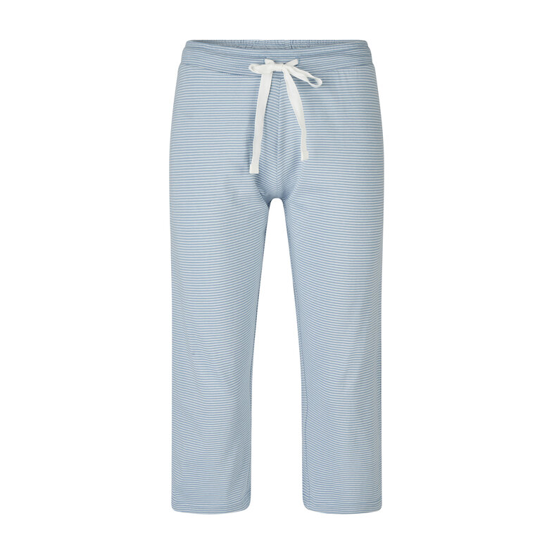 By Louise By Louise Dames Capri Pyjama Set Driekwart Broek Blauw Gestreept