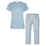 By Louise By Louise Dames Capri Pyjama Set Driekwart Broek Blauw Gestreept