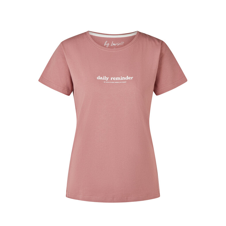 By Louise By Louise Dames Korte Pyjama Set Shortama Oudroze/Wit Gebloemd