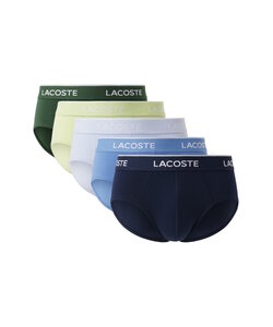 Lacoste Men's Casual Briefs 5-Pack Navy Blue/Turquoise/Green