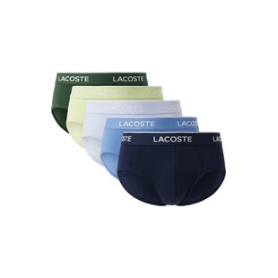 Lacoste Heren Slips Casual Briefs 5-Pack Navy Blauw/Turqouise/Groen