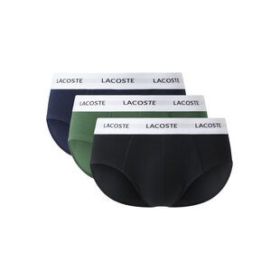 Lacoste Heren Slips Casual Briefs 3-Pack Navy Blauw/Groen/Zwart