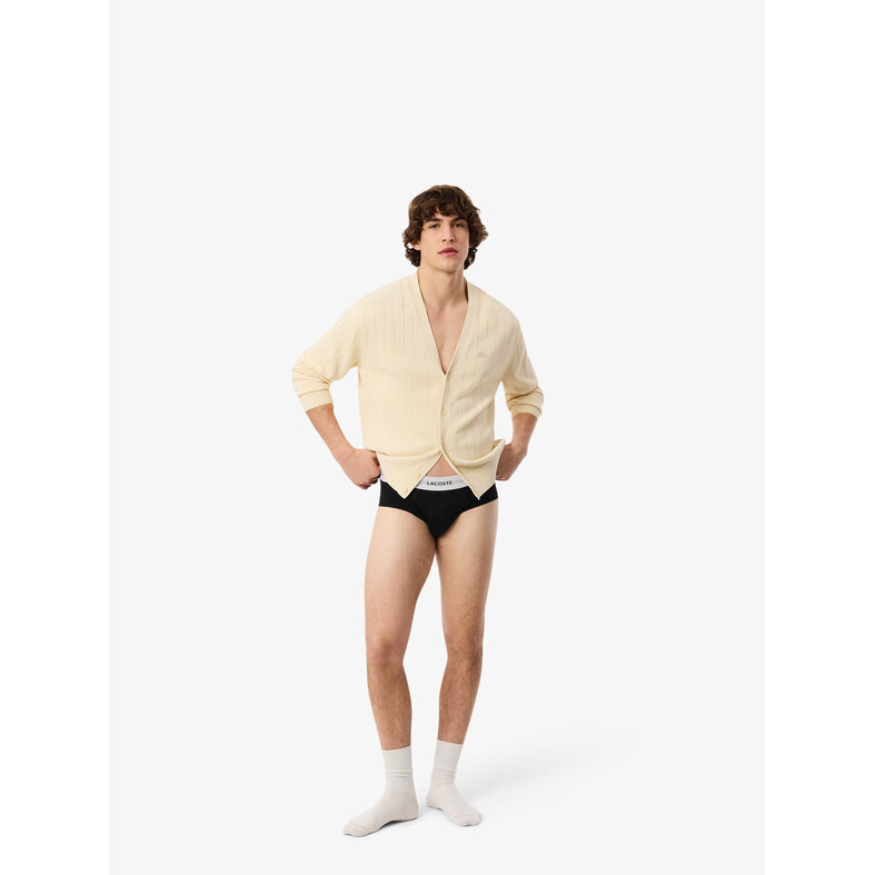 Lacoste Lacoste Heren Slips Casual Briefs 3-Pack Navy Blauw/Groen/Zwart