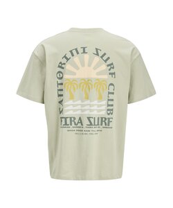 Jack & Jones Heren Surf Backprint T-Shirt JORSURF Groen