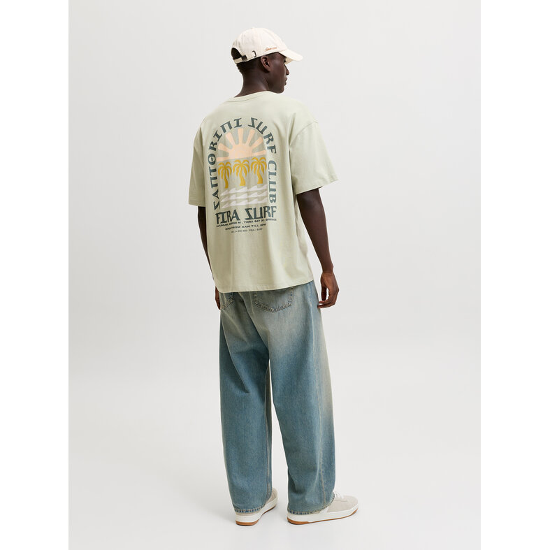 Jack & Jones Jack & Jones Heren Surf Backprint T-Shirt JORSURF Groen