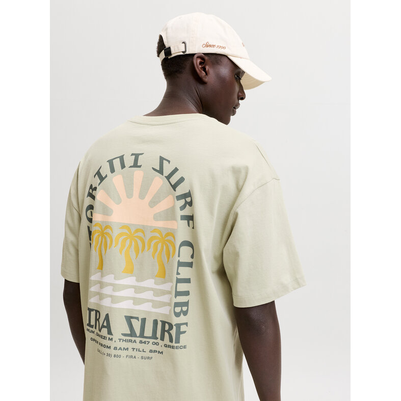 Jack & Jones Jack & Jones Heren Surf Backprint T-Shirt JORSURF Groen