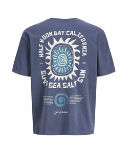 Jack & Jones Heren Surf Backprint T-Shirt JORSURF Donkerblauw