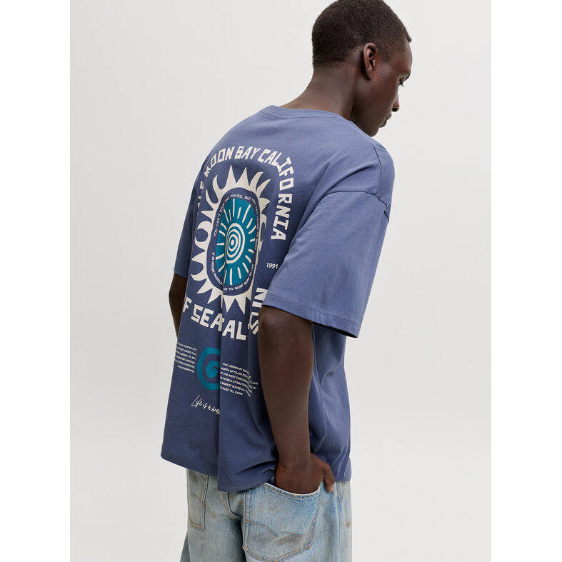 Jack & Jones Jack & Jones Heren Surf Backprint T-Shirt JORSURF Donkerblauw