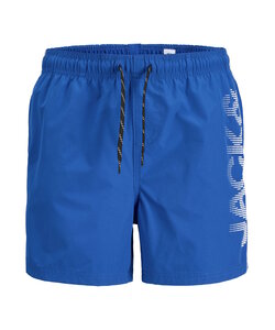 Jack & Jones Junior Jongens Zwemshort JPSTMAUI Splicelogo Effen Blauw
