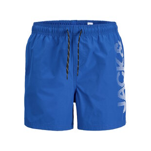 Jack & Jones Junior Boys Swim Short JPSTMAUI Splicelogo Solid Blue
