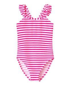 Name It Girls Swimsuit NKFZIPPA Pink/White Striped