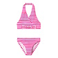 Name It Name It Girls Bikini Set Bow NKFZIPPA Striped Pink