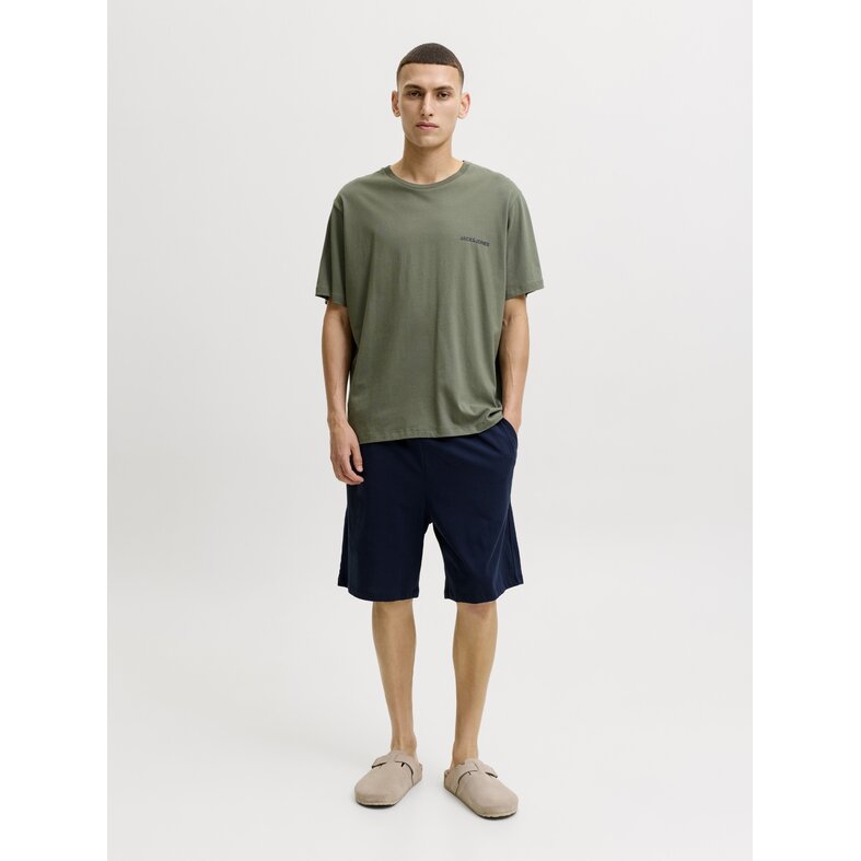 Jack & Jones Jack & Jones Heren Korte Shortama Pyjamaset JACEVEREST Groen/Donkerblauw
