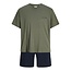 Jack & Jones Jack & Jones Men's Short Shortama Pyjama Set JACEVEREST Green/Dark Blue