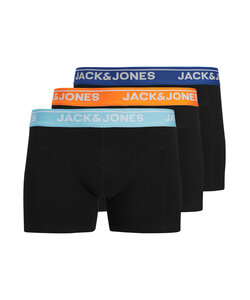 Jack & Jones Heren Boxershorts Trunks JACTHEODORE 3-Pack Effen Zwart