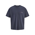 Jack & Jones Jack & Jones Heren Backprint T-Shirt JORMONTAUK Donkergrijsblauw/Oudroze Print