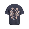 Jack & Jones Jack & Jones Men's Backprint T-Shirt JORMONTAUK Dark Gray-Blue/Dusty Pink Print