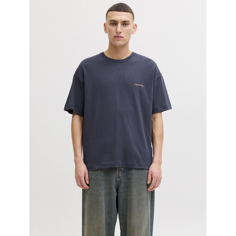 Jack & Jones Jack & Jones Men's Backprint T-Shirt JORMONTAUK Dark Gray-Blue/Dusty Pink Print