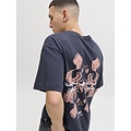 Jack & Jones Jack & Jones Heren Backprint T-Shirt JORMONTAUK Donkergrijsblauw/Oudroze Print
