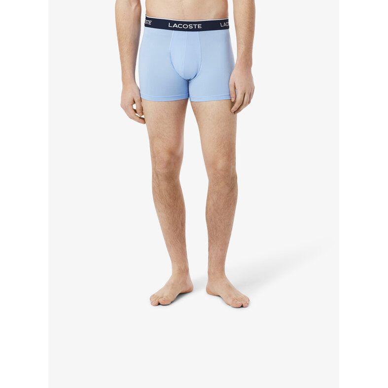 Lacoste Lacoste Men's Boxer Shorts Trunks Microfiber 3-Pack Solid Blue/Light Blue