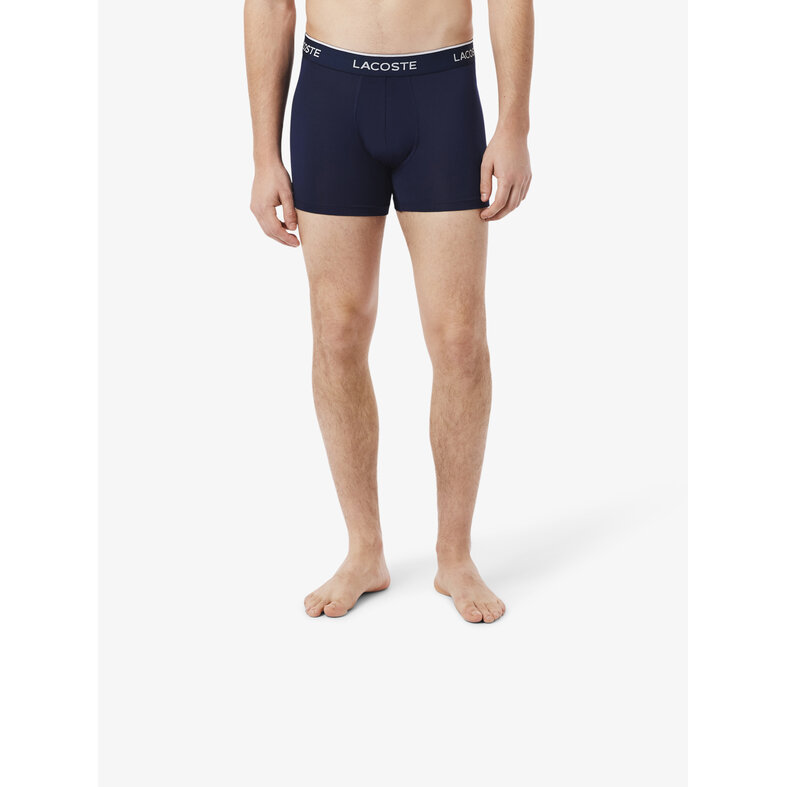 Lacoste Lacoste Men's Boxer Shorts Trunks Microfiber 3-Pack Solid Blue/Light Blue