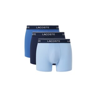 Lacoste Men's Boxer Shorts Trunks Microfiber 3-Pack Solid Blue/Light Blue