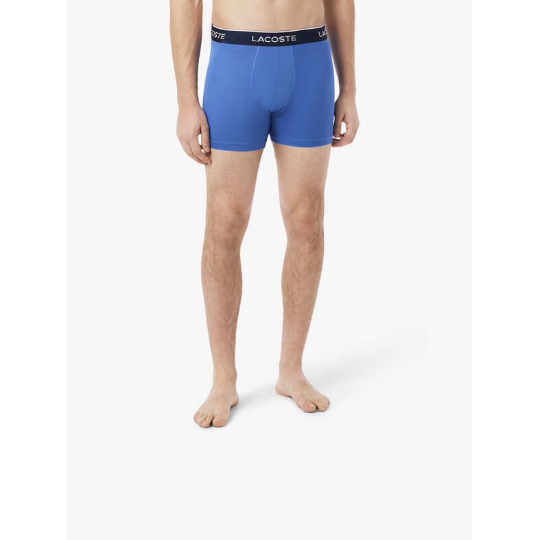 Lacoste Lacoste Men's Boxer Shorts Trunks Microfiber 3-Pack Solid Blue/Light Blue