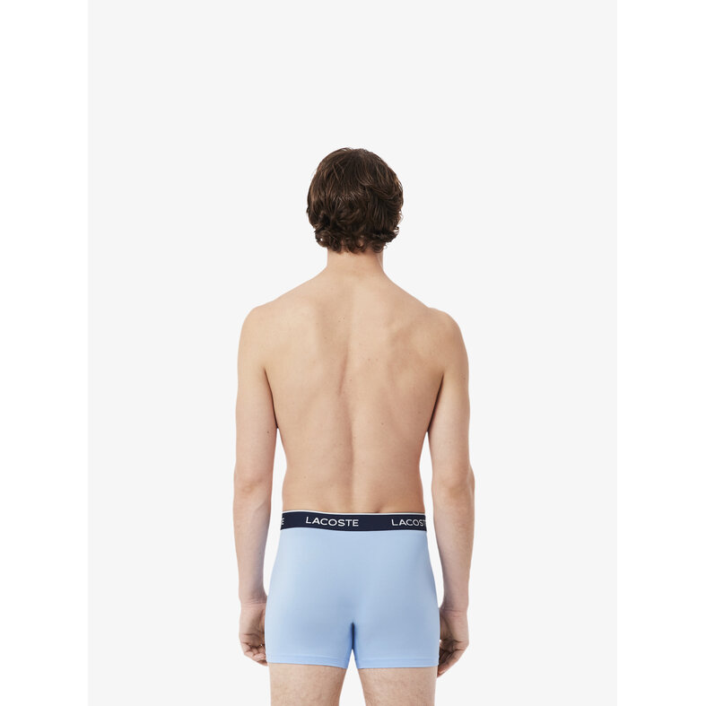 Lacoste Lacoste Men's Boxer Shorts Trunks Microfiber 3-Pack Solid Blue/Light Blue