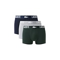 Lacoste Lacoste Men's Boxer Shorts Trunks 3-Pack Solid Green/Gray/Navy Blue