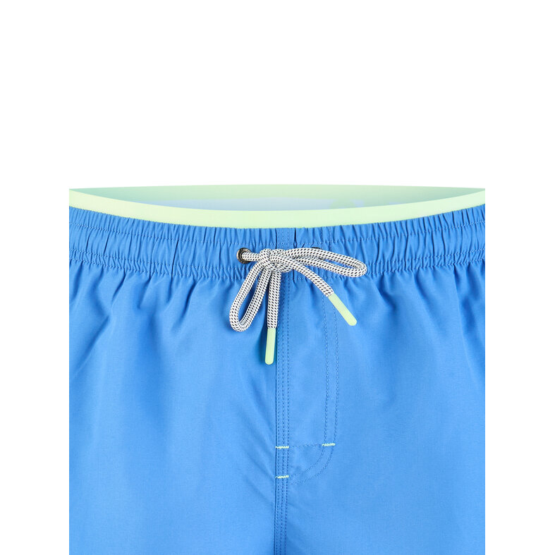Happy Shorts Happy Shorts Heren Zwemshort Dubbele Waistband Effen Blauw