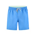 Happy Shorts Happy Shorts Men's Swim Short Double Waistband Solid Blue