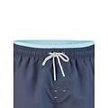 Happy Shorts Happy Shorts Men's Swim Short Double Waistband Solid Dark Blue