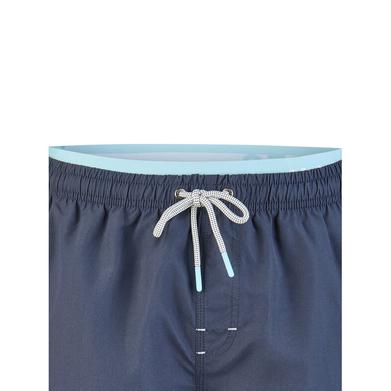 Happy Shorts Happy Shorts Heren Zwemshort Dubbele Waistband Effen Donkerblauw