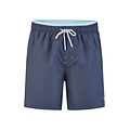 Happy Shorts Happy Shorts Men's Swim Short Double Waistband Solid Dark Blue