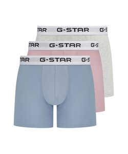 G-Star Heren Boxershorts Trunks ASH 3-Pack Blauw/Roze/Grijs
