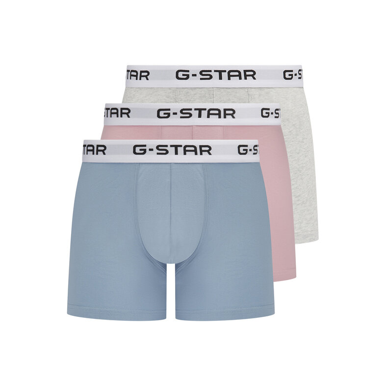 G-Star G-Star Heren Boxershorts Trunks ASH 3-Pack Blauw/Roze/Grijs