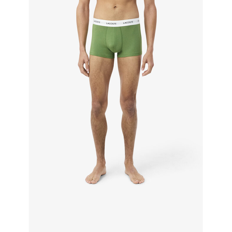 Lacoste Lacoste Men's Boxer Shorts Trunks 3-Pack Solid Green/Dark Green/Black
