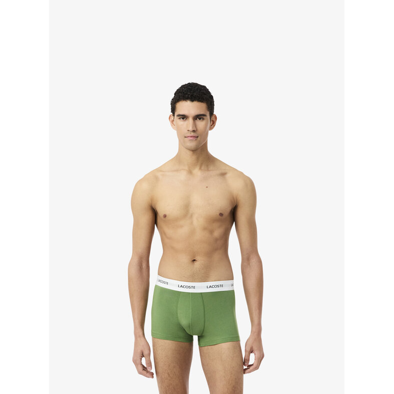 Lacoste Lacoste Men's Boxer Shorts Trunks 3-Pack Solid Green/Dark Green/Black