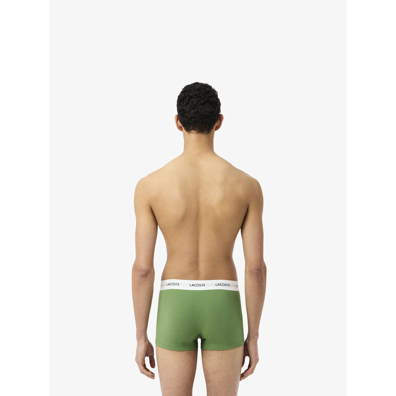 Lacoste Lacoste Men's Boxer Shorts Trunks 3-Pack Solid Green/Dark Green/Black