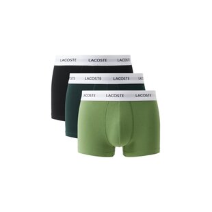 Lacoste Men's Boxer Shorts Trunks 3-Pack Solid Green/Dark Green/Black
