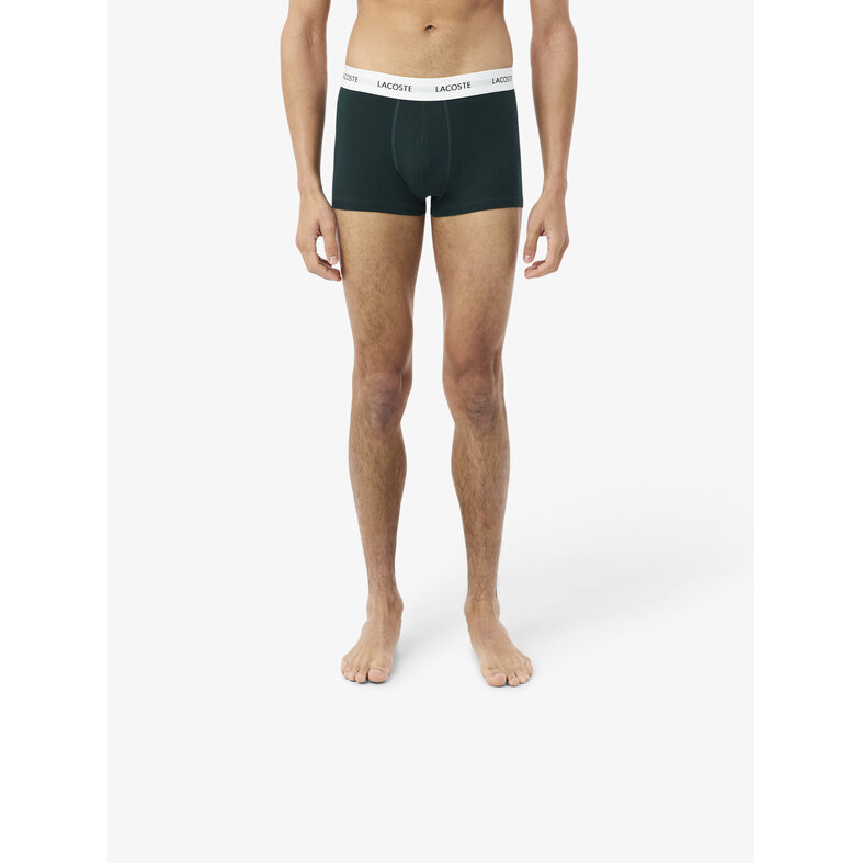 Lacoste Lacoste Men's Boxer Shorts Trunks 3-Pack Solid Green/Dark Green/Black
