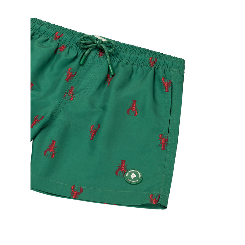 Shiwi Shiwi Jongens Zwemshort MILO 4" Kreeft Print Groen/Rood