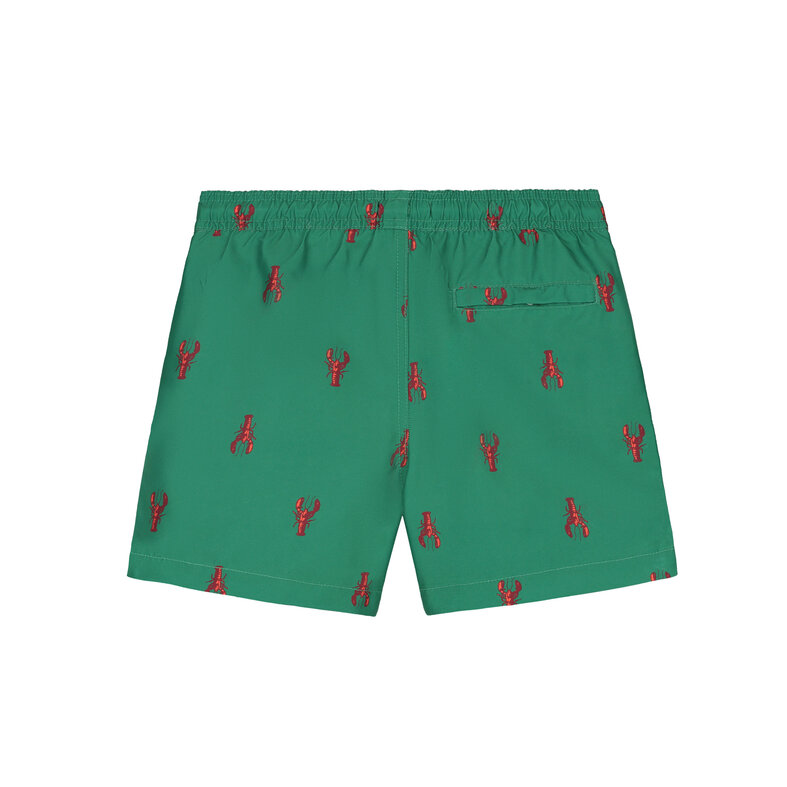Shiwi Shiwi Jongens Zwemshort MILO 4" Kreeft Print Groen/Rood