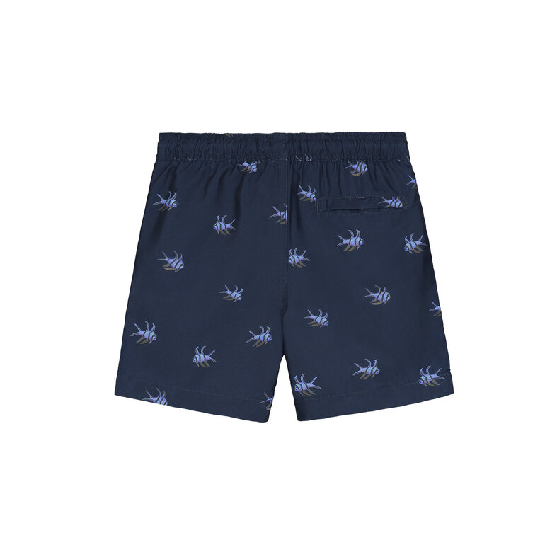 Shiwi Shiwi Jongens Zwemshort MILO 4" Vis Print Donkerblauw
