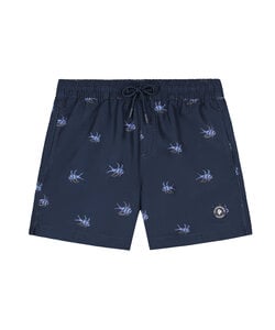 Shiwi Jongens Zwemshort MILO 4" Vis Print Donkerblauw