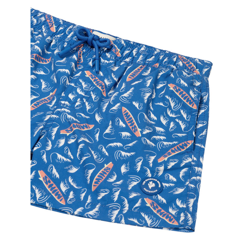 Shiwi Shiwi Jongens Zwemshort MILO 4" Surf Print Blauw