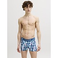 Jack & Jones Jack & Jones Heren Boxershorts Trunks JACBUSTER 3-Pack Blauw/Groen Gebloemd